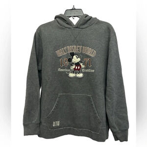 Walt Disney World American Tradition 1971 Heavyweight Hoodie Size Large Gray